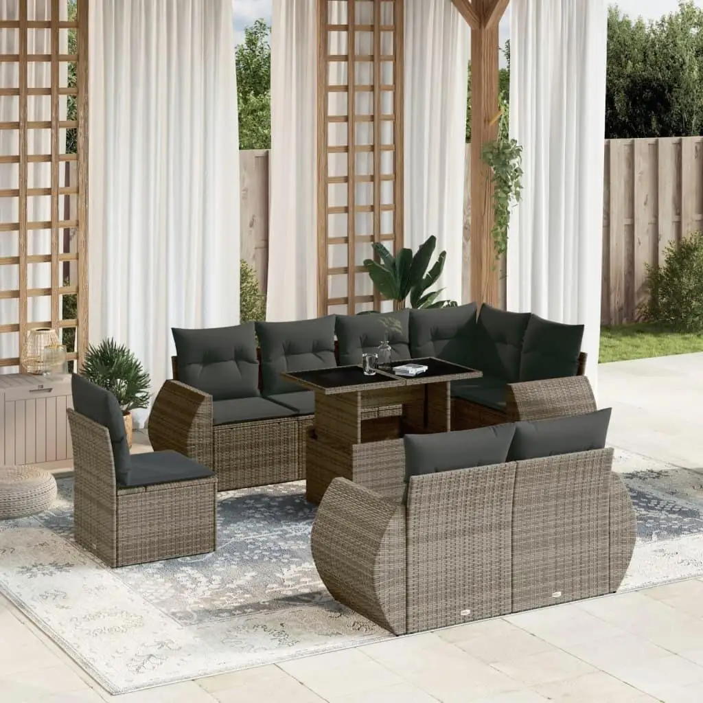 

Light Grey Outdoor Garden Sofa Set Modern Patio Furniture Comfortable Seating Stylish Design for Home and Garden Use