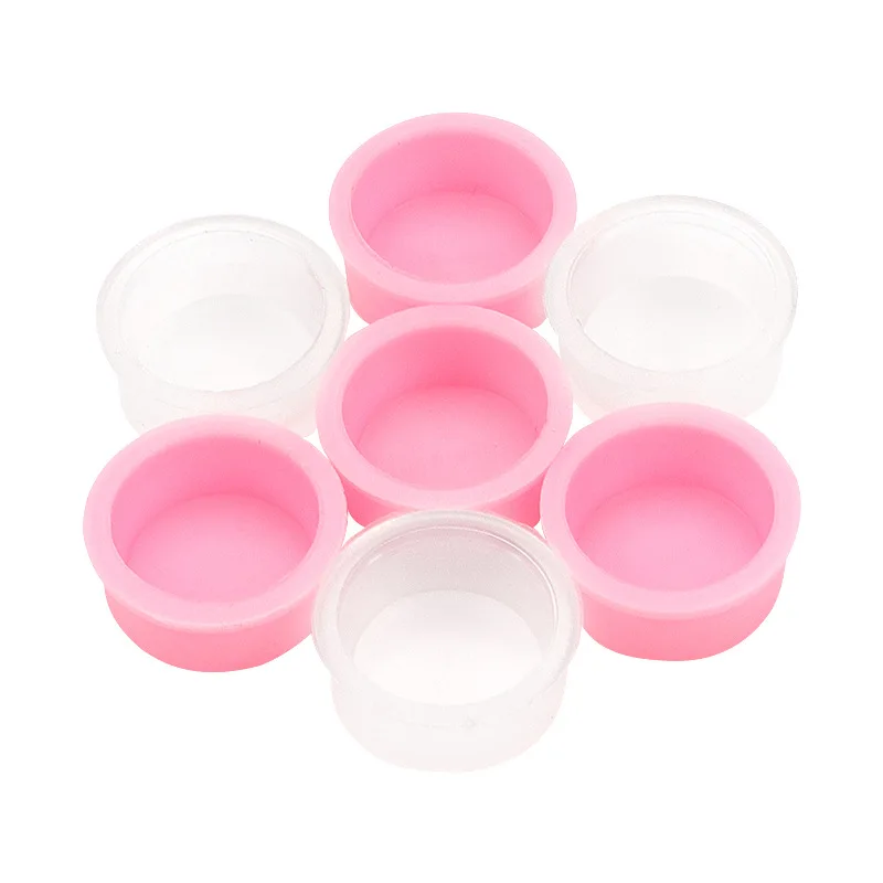 100 Pcs Disposable Eyelash Glue Cup Holder Container Tattoo Pigment Stand Holder Lash Extension Supplies Makeup Tools