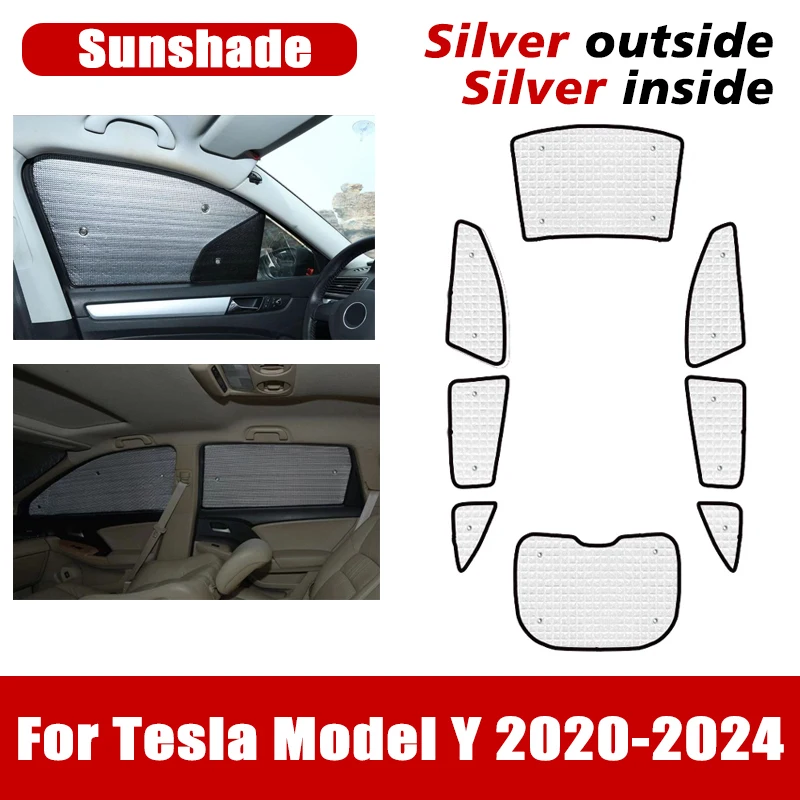 

Full Cover Visor For Tesla Model Y 2020 2021 2022 2023 2024 Sun Anti-UV Coverage Windshield Window Sunshade Sun Car Accessories