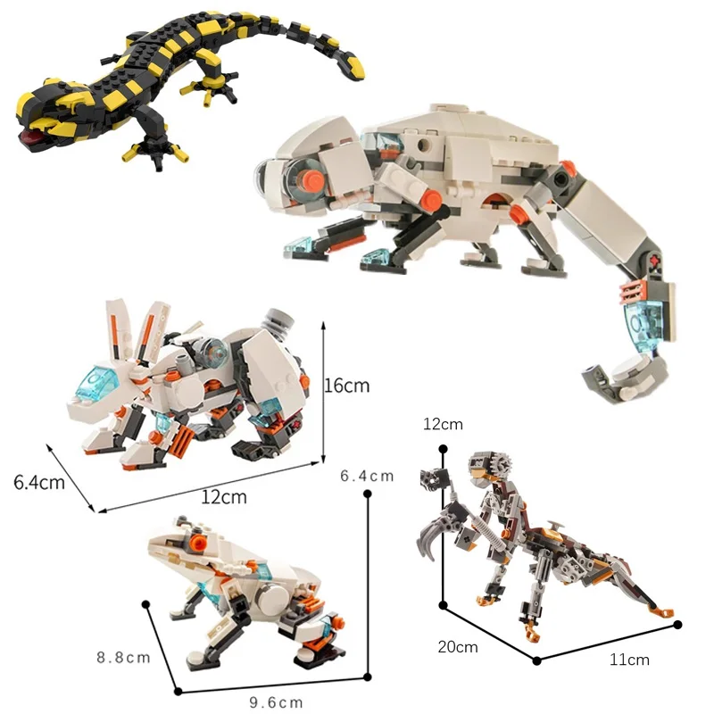 Mecha Frosch/Chamäleon/Kaninchen/Mantis MOC Bausteine Tier Salamander Modell Zusammengebautes Puzzle Spielzeug Ziegel Kinder Urlaub Geschenke