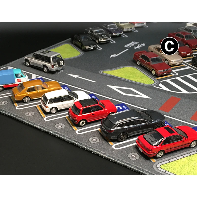1:64 skala 90X40cm tikar adegan mobil jalan Aksesori tempat parkir tikar untuk Diecast mainan kendaraan Display Mouse Pad menunjukkan hadiah
