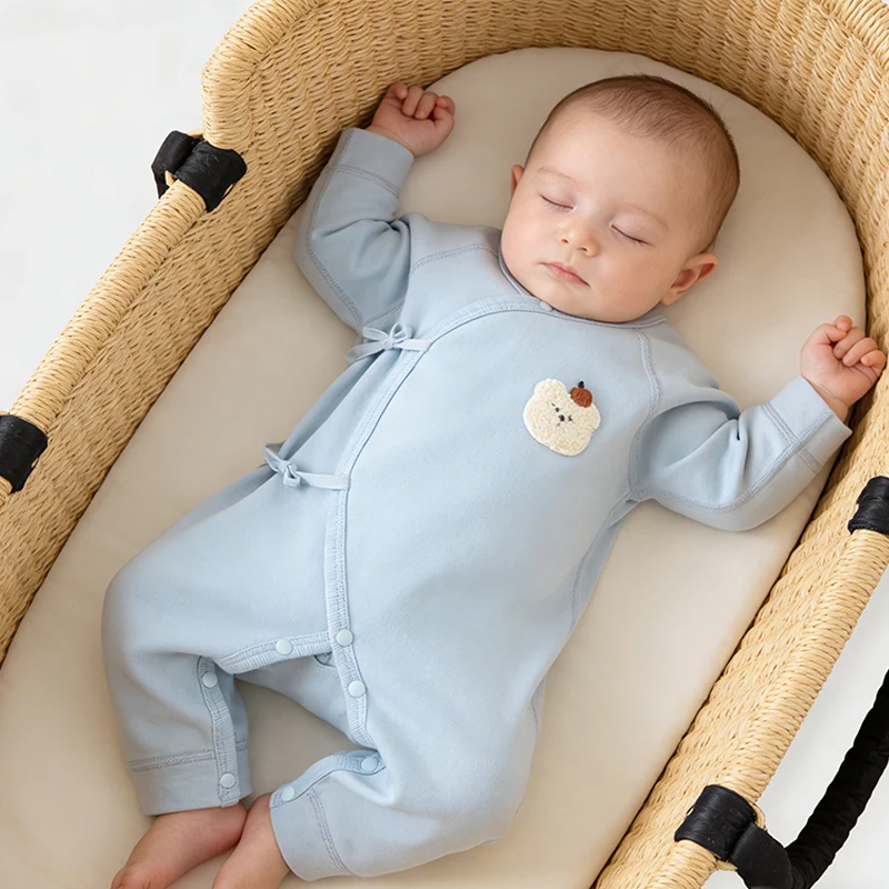 

Одежда для новорожденных из чистого хлопка, комбинезон для новорожденных, тонкий комбинезон для весны и осени, безупречная одежда для малышей.