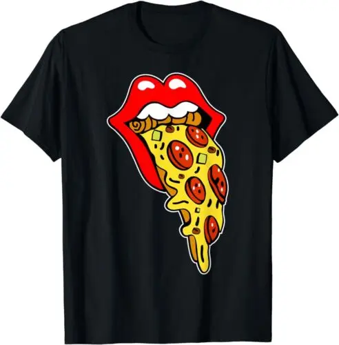 

Pizza Mouth Lips Design Best Gift Idea Tee T-Shirt S-5XL