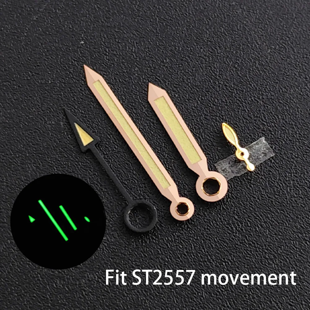 Watch ST2533/ST2557/ST2555/6497 hands green luminous, suitable for ST2557/ST2555/ST2533/6497 movement pointer accessories