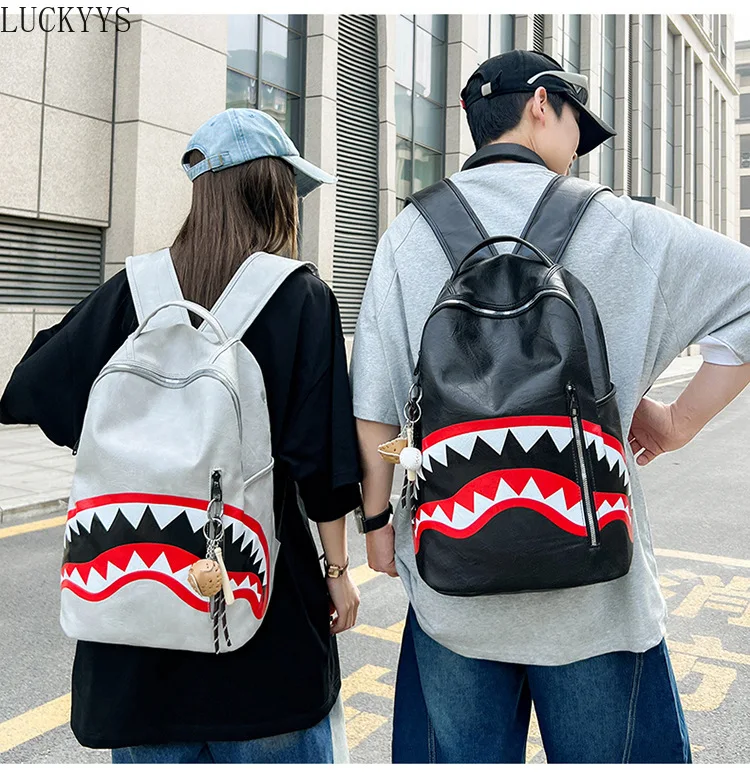Unisex Graffiti Print Backpack Large Capacity Casual Travel Bag Street Style Breathable Comfortable for Men And Women