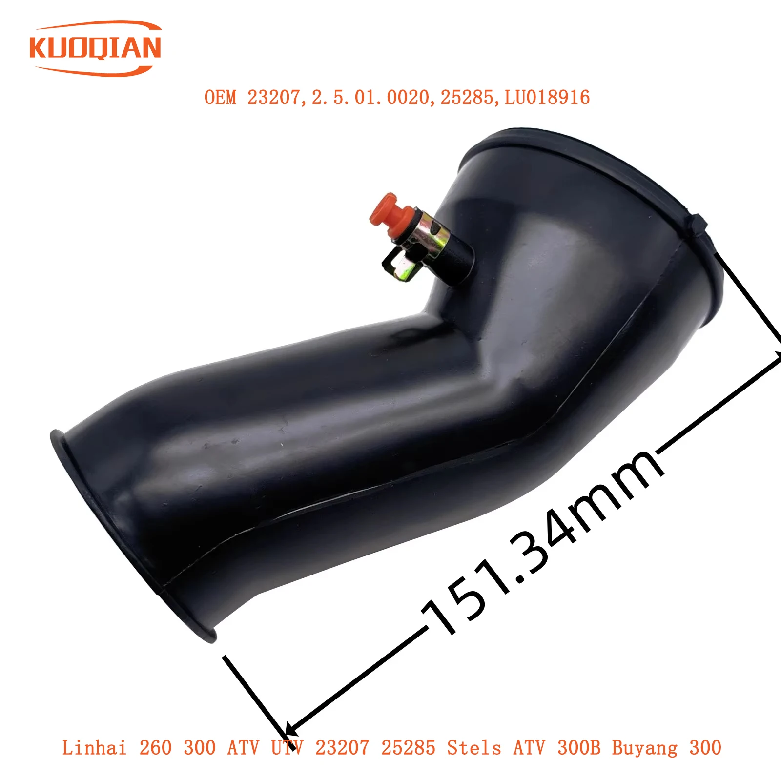 

Linhai 260CC 300CC Carburetor Joint AIR CLEANER JOINT 260CC 300CC ATV Quad 23207 ATV 300B 4x4 Buyang 2.5.01.0020 LU018916