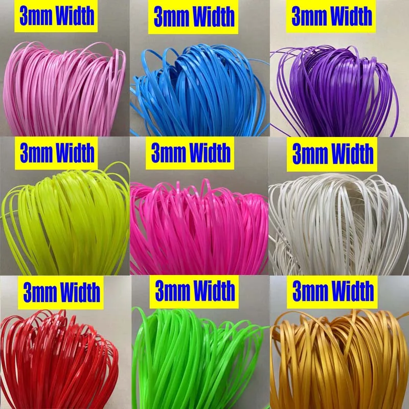 

3mm Width 500g Candy Color Plastic Synthetic PE Rattan Material For Knit Repair Furniture Bag Basket Chair Table Sofa