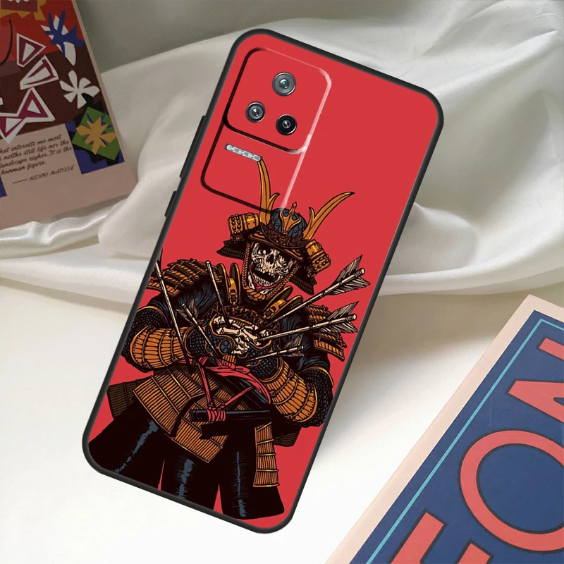 Japanese Samurai Warrior Case For Xiaomi 13 14 Ultra 11T 12T 13T Pro 12 Lite POCO X6 M6 Pro X3 X4 X5 M5s F3 F5 Cover