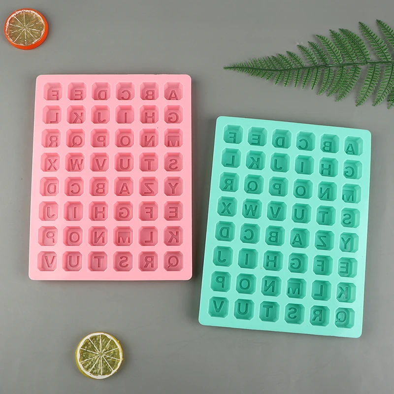 1Pc 48 Letter English Alphabet letter Silicone Mold Soap Mould Cake Cupcake bake Bakeware Chocolate Soap Decorating Mold