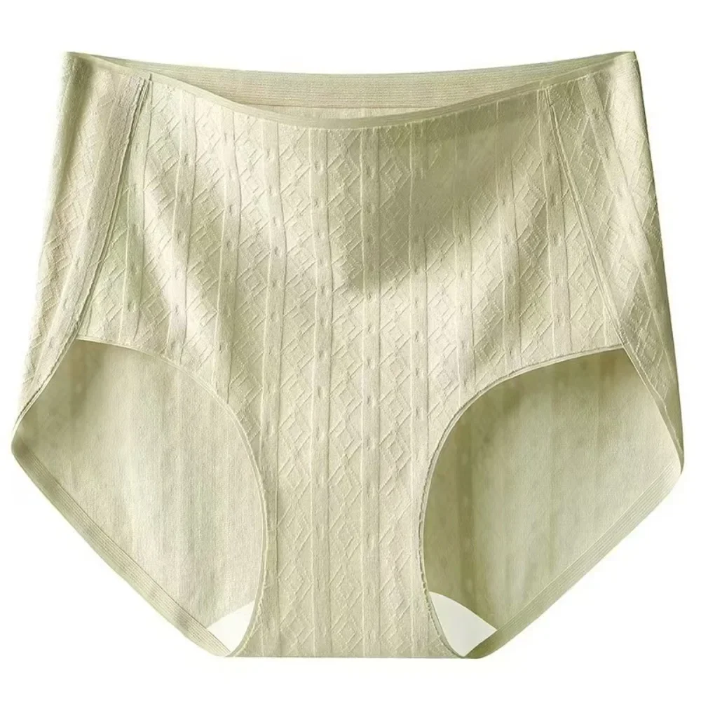 

Cotton Crotch Thin Cotton Panties Large Size Solid Color High Waist Briefs Underpants Breathable Women Underwear Summer