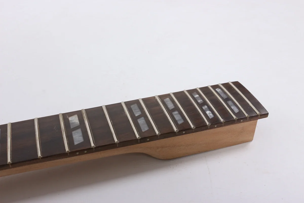 Diy Guitar NECK 22 Fret 24.75 Inch MAHOGANY INLAY Rosewood Fretboard