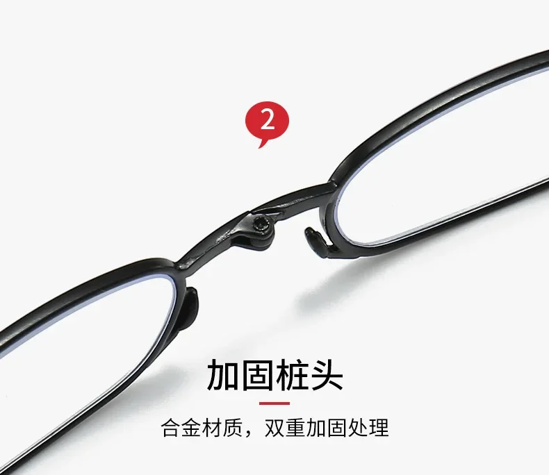 1,5 2,0 2,5 Faltbare Teleskop Presbyopie Brille Tragbare Tasche Anti Blaues Licht Gläser Lesebrille Männer Neutral – Detail 5