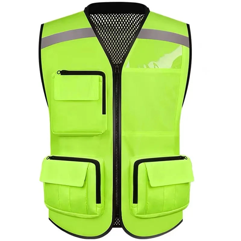 New Nigh Visibility Reflective Safety Vest High-Quality Motorcycle Riding Vest Night Running Safety Vest