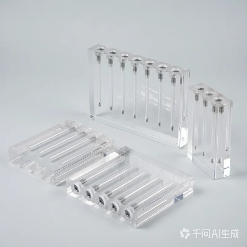Acrylic Oil Quality Comparator, Transmission Fluid Viscosity Tester Demo Stand, Automotive Diagnostic Tool