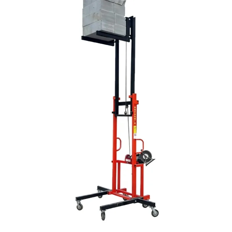 Electric Mobile Fire Pipe Installation Lift Loading Hoist CE Certified 4-6m Lifting  Platform  For  Construction  Cargo  Lifting
