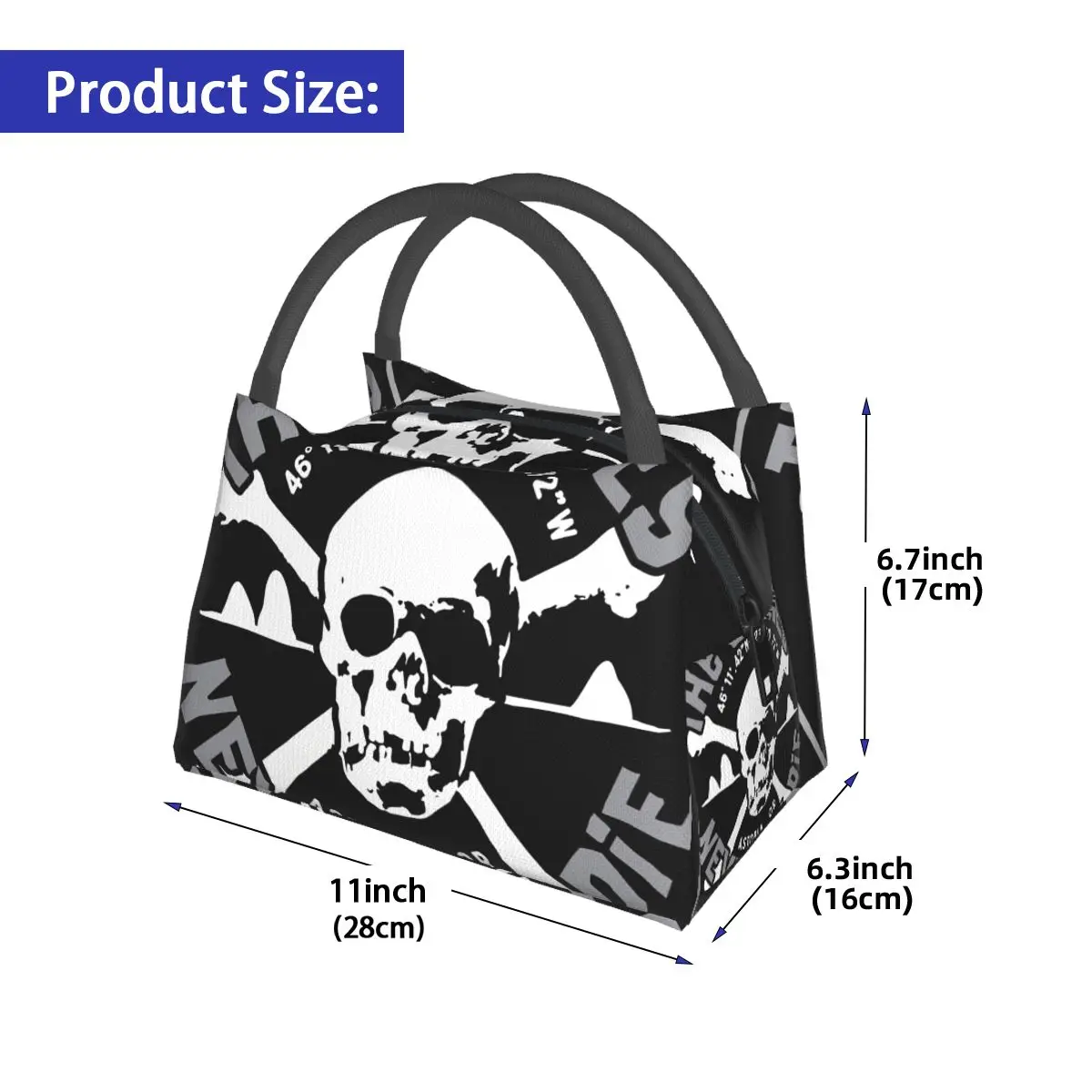 Never Say Die Logo Portable insulation bag for Cooler Food Office Pinic Container