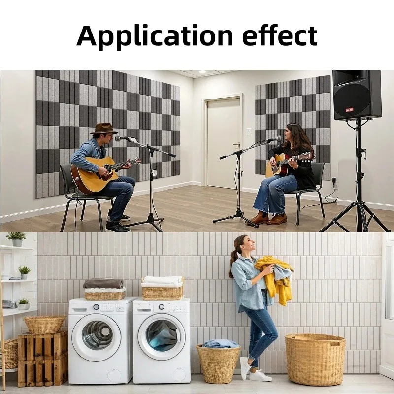 Acoustic Panel Self-adhesive Felt Wall Stickers Sound-absorbing Soundproof Board for Cinema Studio Game Hall Recording Studio