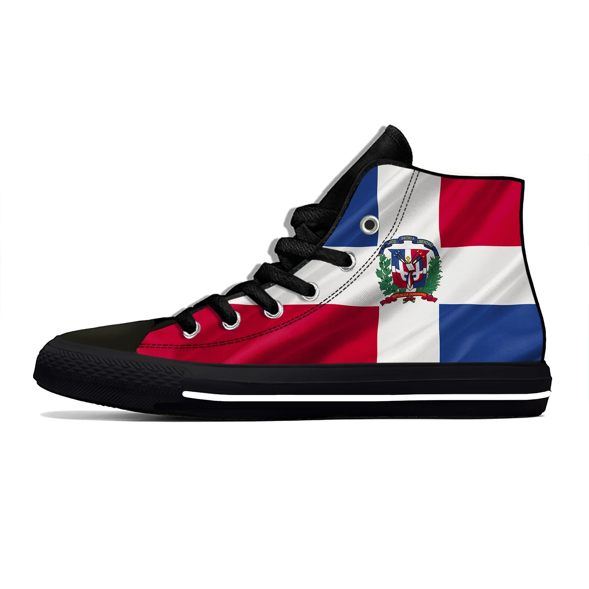 Hot Cool Dominican Republic Flag Patriotic Classic Casual Shoes High Top Breathable Men Women Sneakers Lightweight Board Shoes