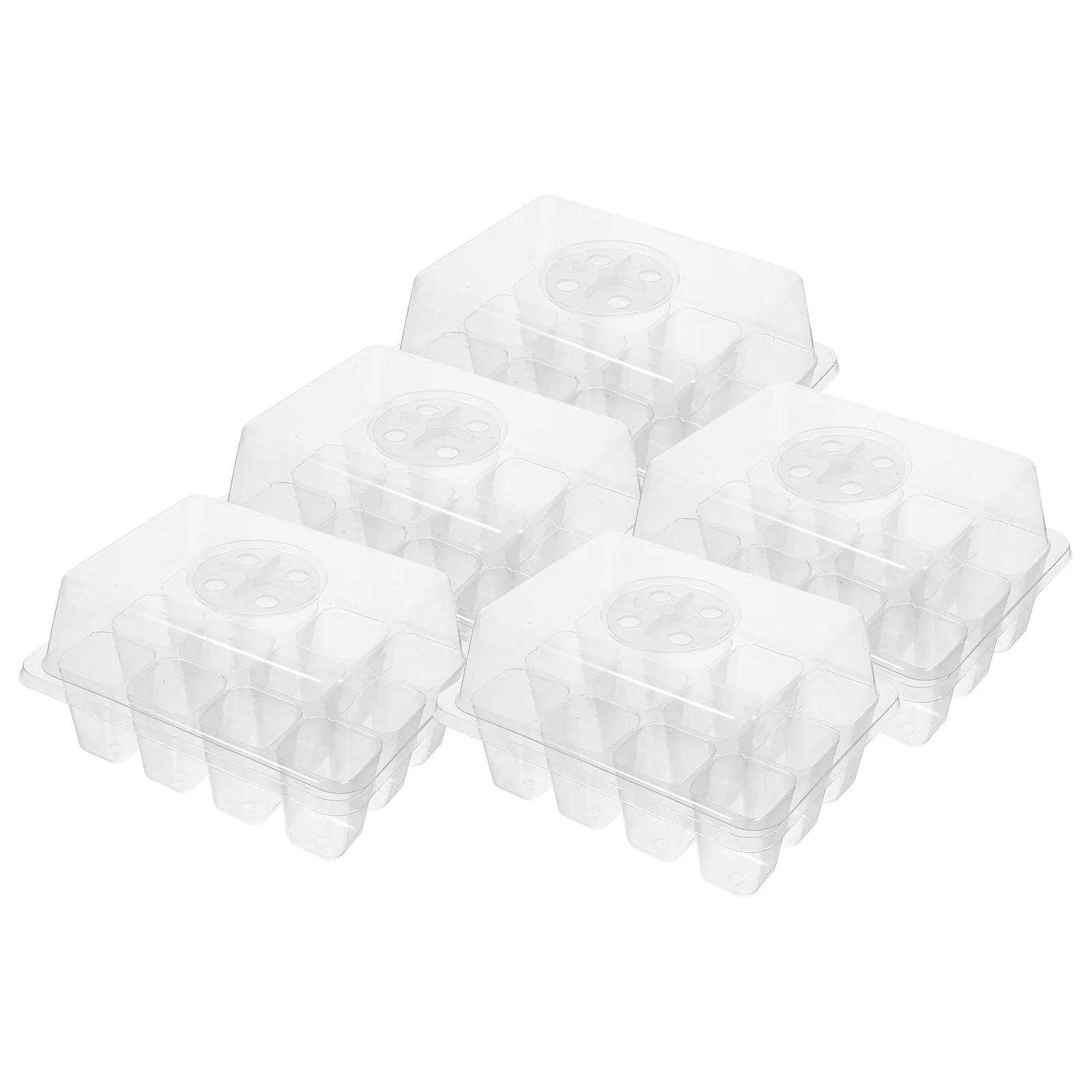 

5pcs 12 Plastic Germination Tray For Plant Nursery Hydroponic Grower Garden Planter Pot Sprouter Gardening Supplies Tray