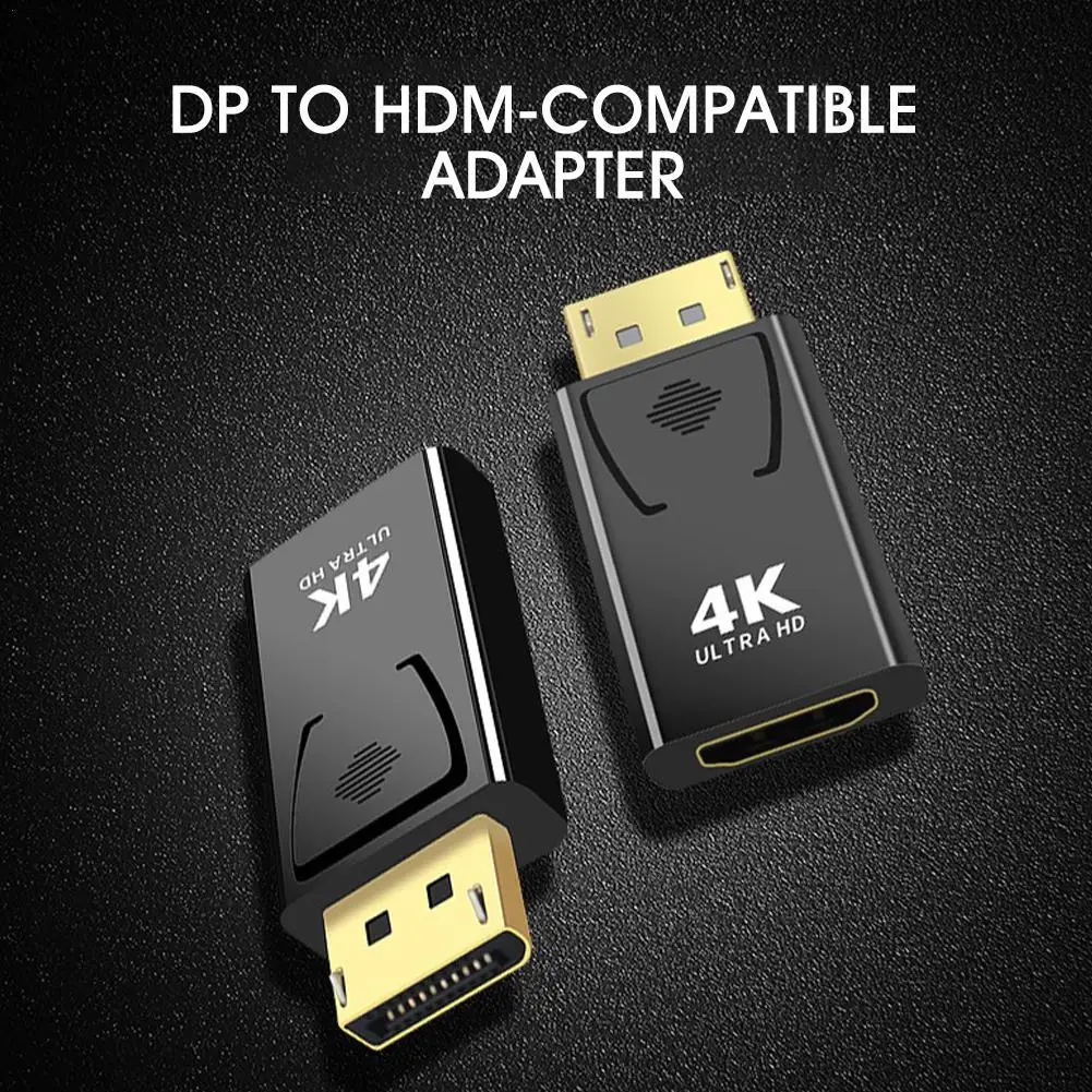 4k dpからhdmiへのビデオアダプター,コンピューター,TVモニター,コンバーター,ディスプレイポート,アダプター