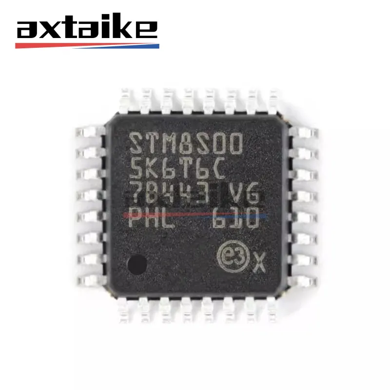 5PCS STM8S005K6T6C LQFP-32 STM8S005 16MHz STM8S 8bit MCU 32Kbytes Flash DataEEPROM 10-bit ADC Timers UART SPI IC SMD
