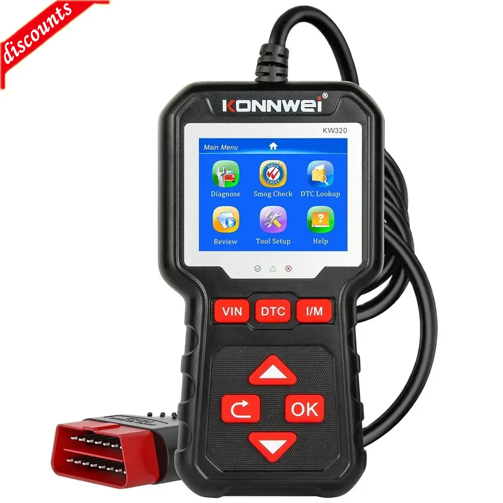 

KONNWEI KW320 новый инструмент для диагностики Obd2 сканер OBD Профессиональный Автомобильный сканер считыватель кодов для автомобиля OBD2 сканеры