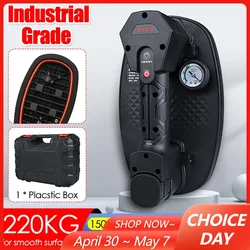 220KG Load Electric Vacuum Suction Cup with Pressure Gauge Air Pump Glass Tile Lifter Powerful Suckers with 1500mAh Battery