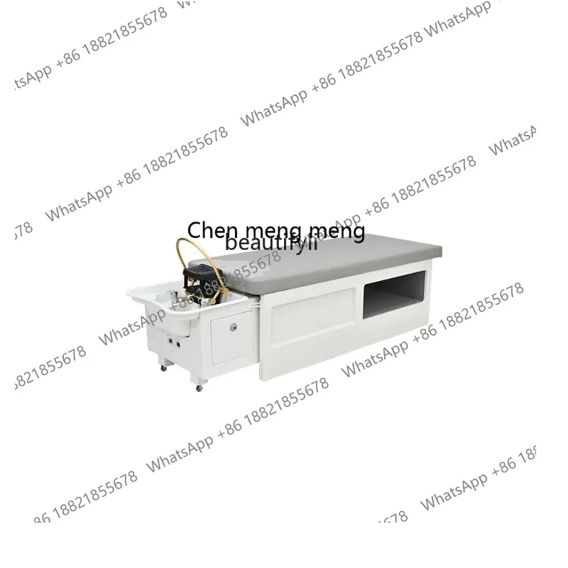 

S7486 ss Head Therapy Shampoo Chair Water Circulation Fumigation Thai Massage Integrated Push-Pull Facial Bed