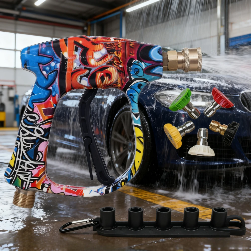 高圧洗浄機洗車水鉄砲5色ノズル扇形新塗装高圧水鉄砲
