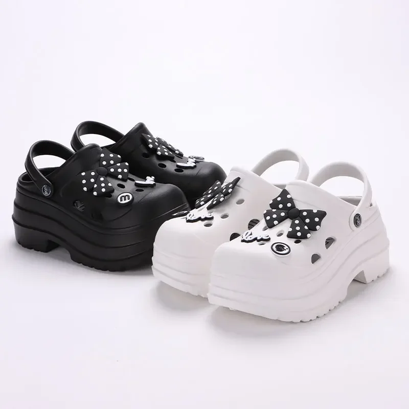 Eva Chunky Plateau-Sandalen für Damen 2024 Sommer Dickbodige Clogs Pantoffeln mit Geschlossener Zehenpartie Rutschfeste Strand- und Gartenschuhe – Detail 10