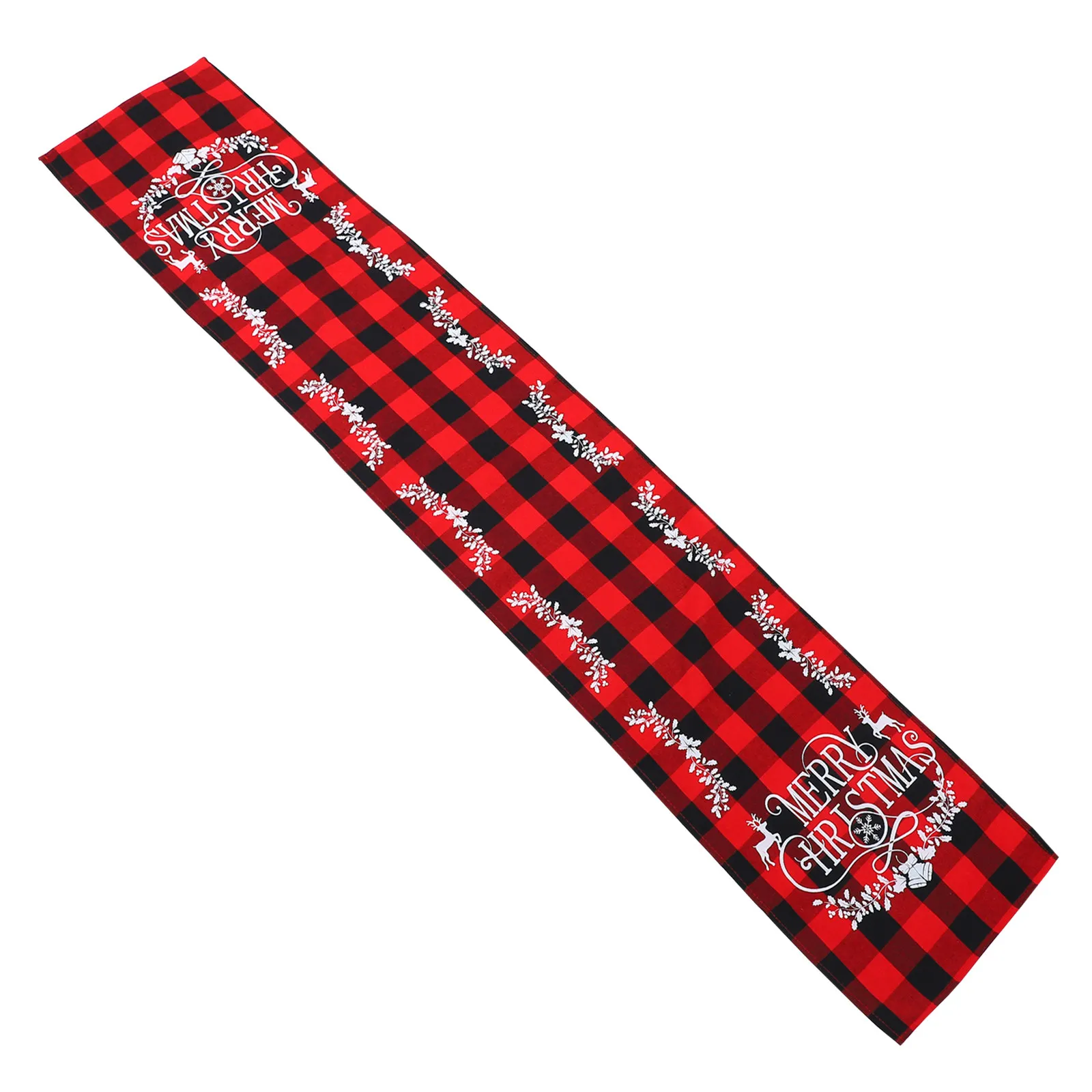 1Pcs Christmas Plaid Tablecloth Xmas Table Decor Anti-Scald Skid-Proof Table Cover Perfect for Home Party Festival Decoration