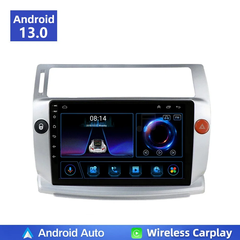 

For Citroen C4 C-Triomphe C-Quatre 2004 - 2011 Android 13 Car Radio Multimedia Video Player GPS Navigation IPS Touch Screen DSP