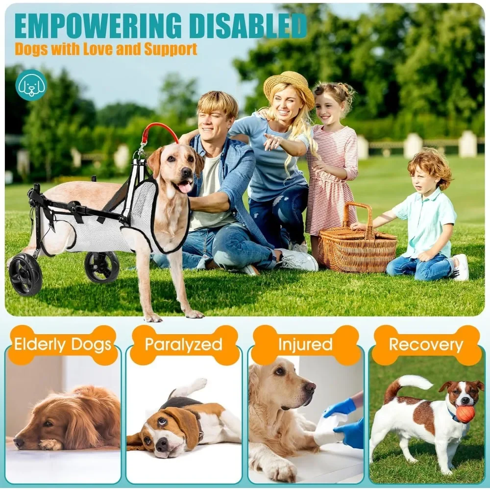 Updated Dog Wheelchair,Small Dog Carts with Wheels,Light Weight Wheelchair for Leg Support,Dog Carts For Disabled Hind Legs