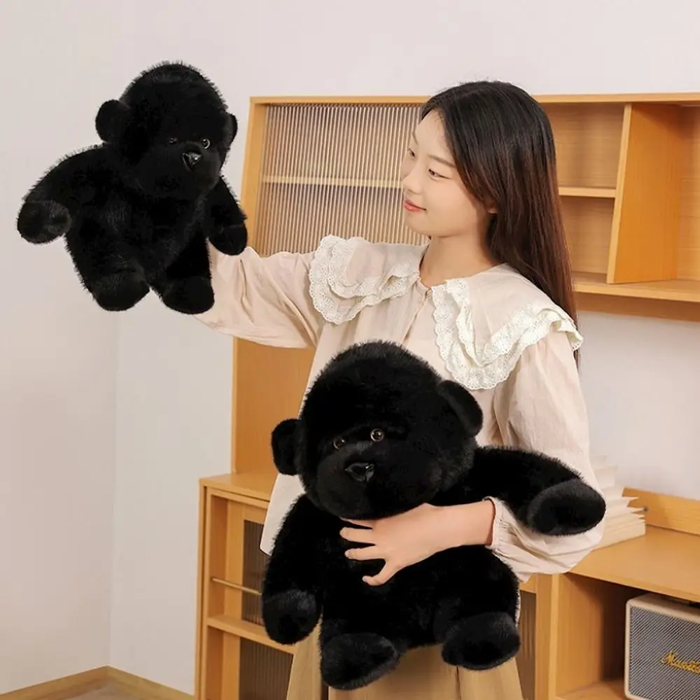 Boys Girls Stuffed Animal Black Gorilla Ultra Soft Simulation Stuffed Gorilla Wild Zoo Cartoon Chimpanzee Birthday Gifts