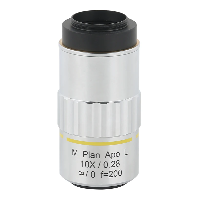 Full Apochromatic Metallographic Microscope Objective Lens 2X 5X 10X 20X 50X Infinity Long Working Distance M Plan  APO L