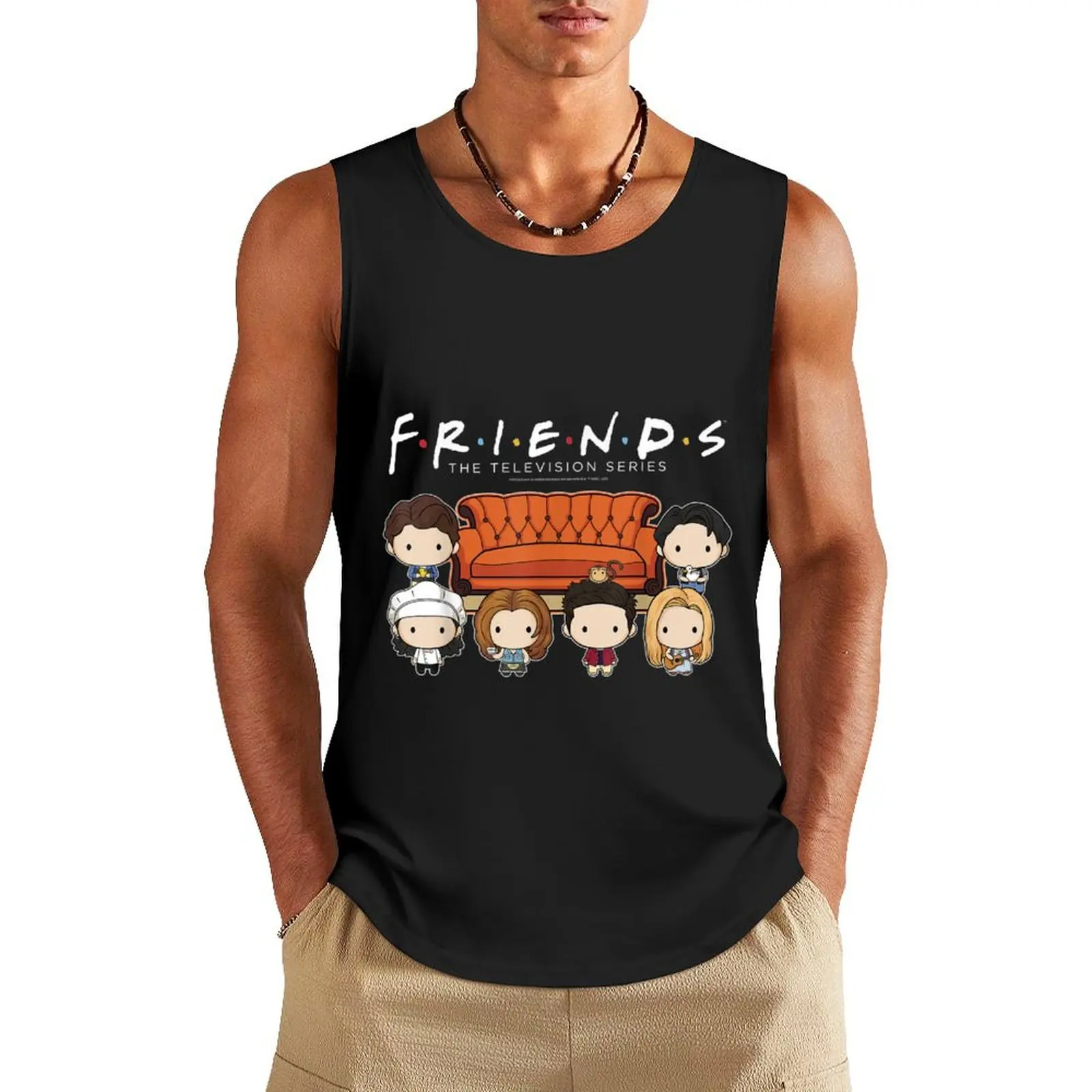 

Friends Chibi Couch Crew Tank Top Men's clothing t-shirts man
