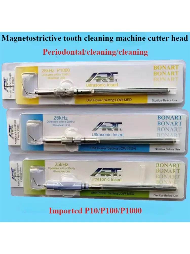 

1pcs Dental Magnetic Telescopic Scaling Machine P10P100P1000 Working Tip Taiwan Imported Ultrasonic Calculus Removal Knife Head