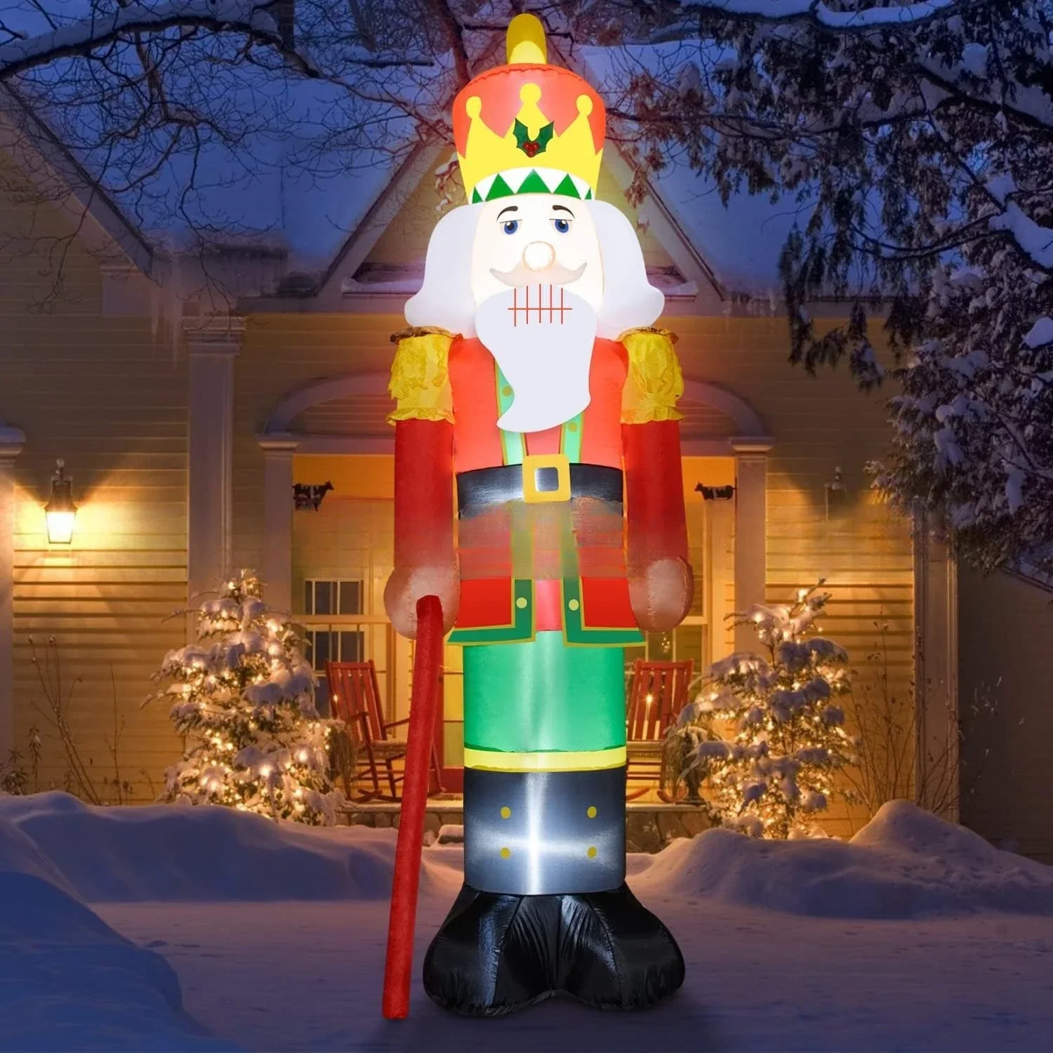 Christmas inflatable nutcracker soldier air mold led light luminous cartoon decoration outdoor garden ornament