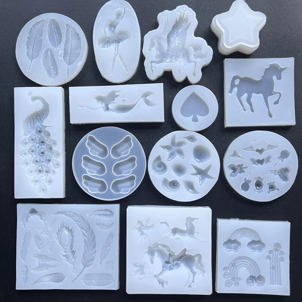 Cartoon Silicone Mold Owl Moon Cat Flower Gear Heart Fish - Handmade Epoxy Resin Crafting Tools Clearances Sale Home & Garden