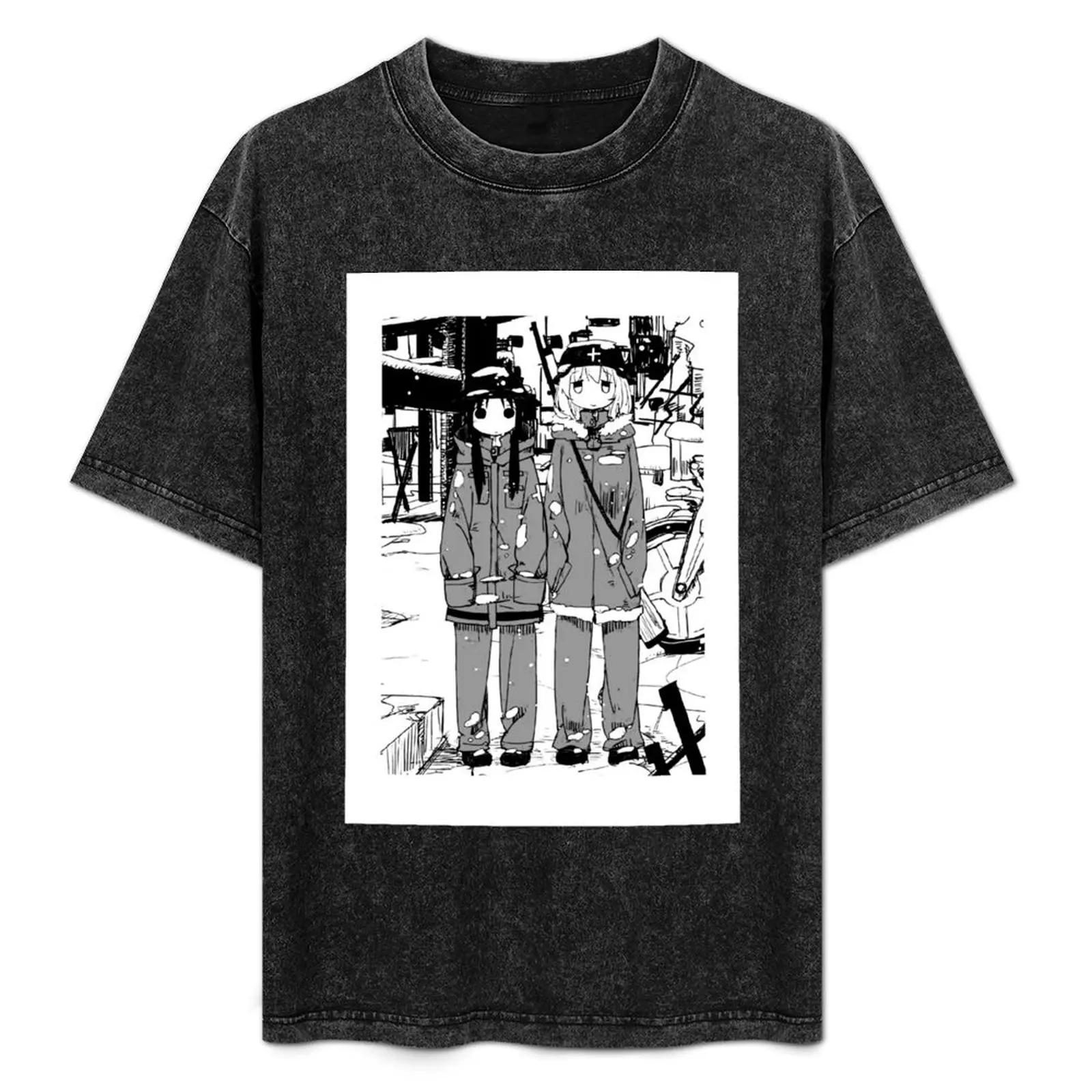 Girls' Last Tour / Shōjo Shūmatsu Ryokō: Camiseta con estampado de sal y pimienta para niñas, camiseta de algodón suave informal de manga corta