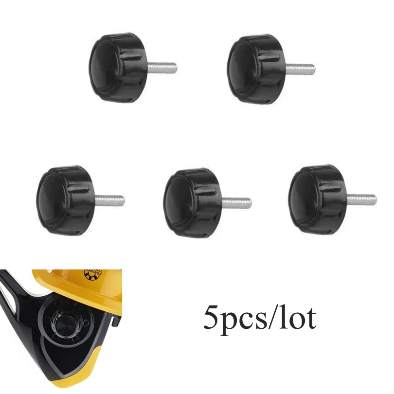 

5pcs Universal Made of Plastic and Metal Fishing Reel Handle Screw Caps for Spinning Reel Crank Power Foldable Handle