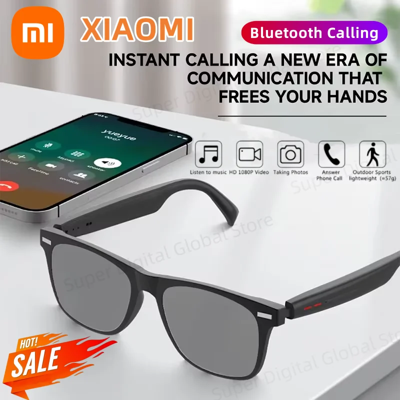 

Умные очки Xiaomi D13, Bluetooth Ai, умные поляризационные солнцезащитные очки с двойным ухом и сенсорным экраном, могут сделать звонки, восстановить музыку, съемные фотографии