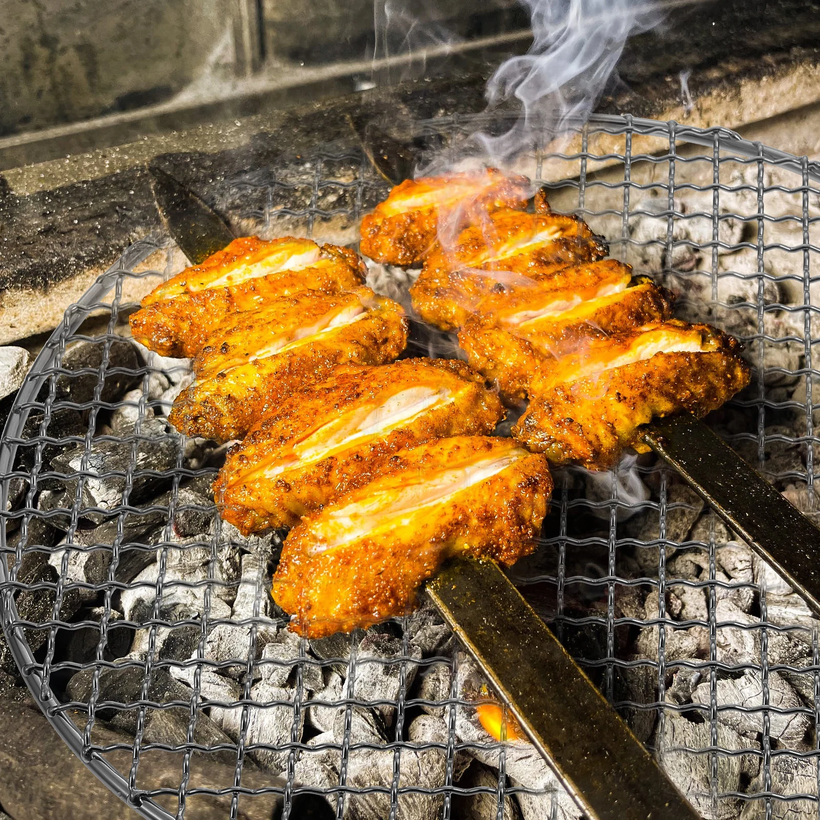 

BBQ Net Portable Grilling Barbecue Accessories Nets Round Stainless Steel Barbeque Wire Mesh Iron Grille Charcoal