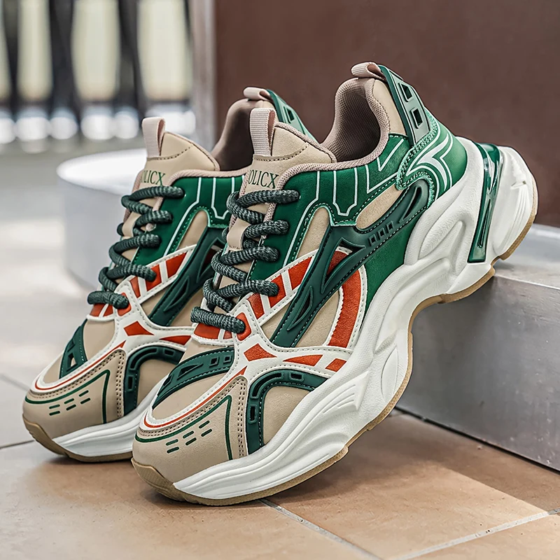 Autumn New Men Casual Sports Shoes Breathable Comfort Heightening Durable for Daily Commute Street Style