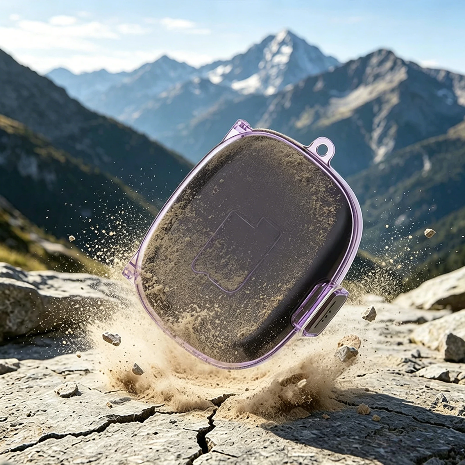 TPU Transparent Protective Skin Case for JBL Endurance Peak 4 Waterproof Dustproof Includes Locking Switches and Carabiner