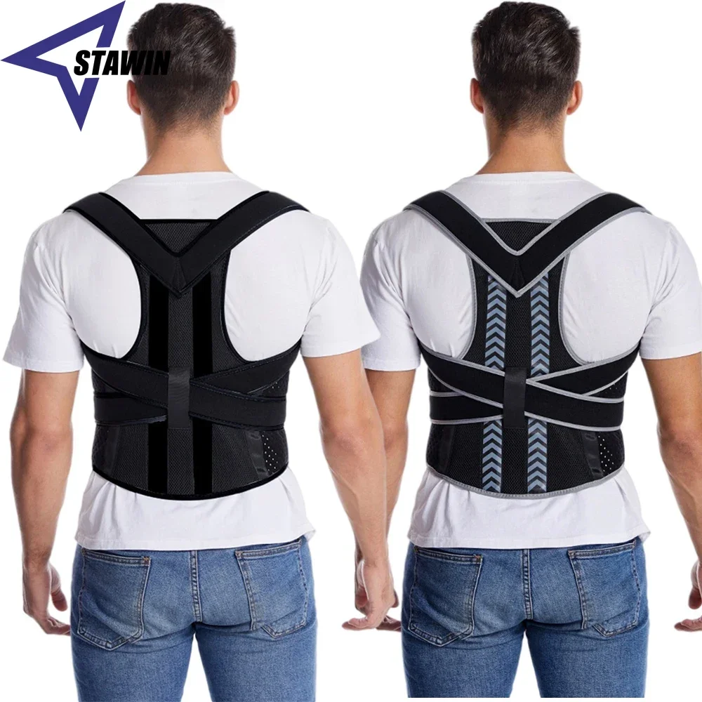 Adjustable Straight Back Shoulder Posture Corrector Lumbar Brace Spine Support Correction Home Office School Shoulder Neck Brace