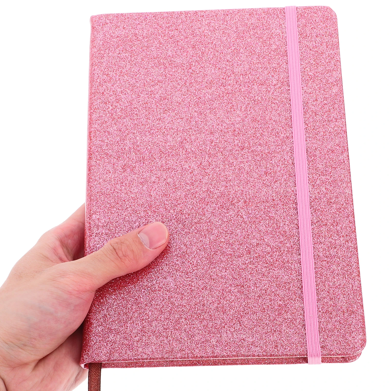 

Hard-sided Glitter Notebook Elastic Closure The Cute Diary Journal Business Band Executive Writing Chic Decorative Notepad