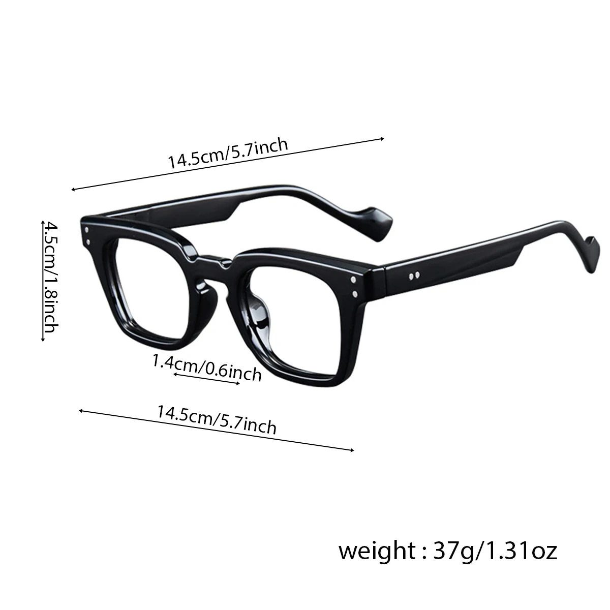 Premium-Anti-Blaulicht-Brille, Retro-Quadratrahmen, Unisex, stilvolle Computerbrille, bequem, leicht – Detail 1