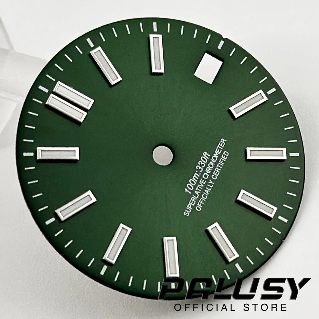 Nh35 29mm Green Watch Dial Green Luminous Watch Face for NH35/NH35A/4R/7S Movement Replacement Parts