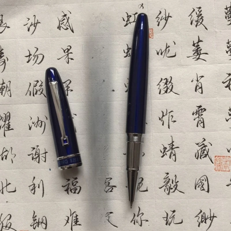 New Model Wingsung Copper Body Dark Tip Fountain Pens Long Knife Double-layer Armor 2.5mm/Bent 0.6mm Art Office Calligraphy Pen